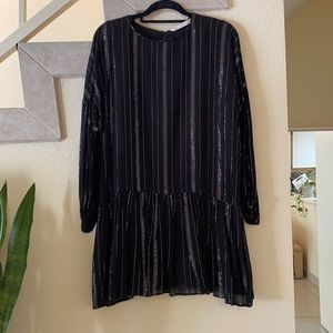 Zara long sleeve shift dress